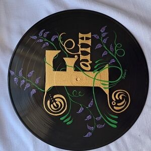 Hand Crafted Upcycled Vinyl Record WALL ART or CLOCK or JEWELRY DISPLAY FAITH